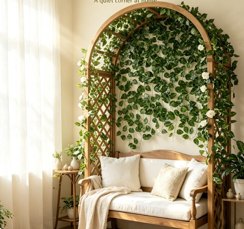 12-Piece Extra-Long Artificial Ivy Wall Hanging, 82.6-Inch Realistic Fake Vines for Indoor and Outdoor Garden and Wedding Decor