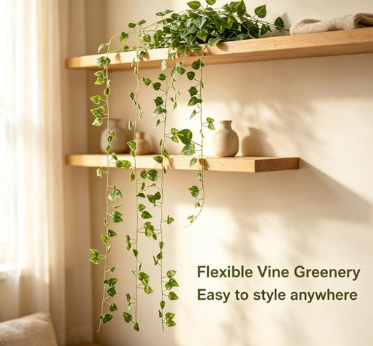 12-Piece Extra-Long Artificial Ivy Wall Hanging, 82.6-Inch Realistic Fake Vines for Indoor and Outdoor Garden and Wedding Decor
