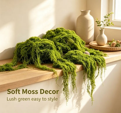 Artificial Green Moss Sheets, Realistic Fake Moss Mats for Indoor and Outdoor Garden, Pot Cultivation, and Wedding Decor