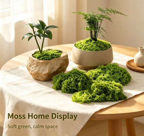 Artificial Green Moss Sheets, Realistic Fake Moss Mats for Indoor and Outdoor Garden, Pot Cultivation, and Wedding Decor