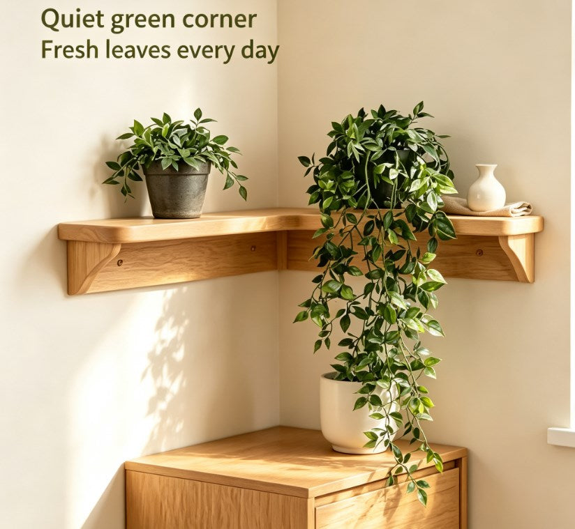 Large Artificial Green Plants in Pots, Fake Potted Foliage for Living Room Office Shelf Wedding Decor